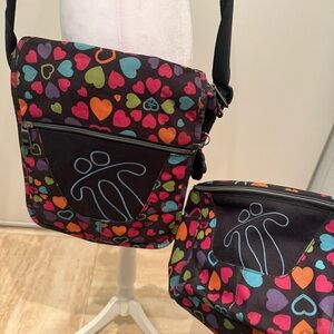 Colorful Heart Pattern Crossbody Bag